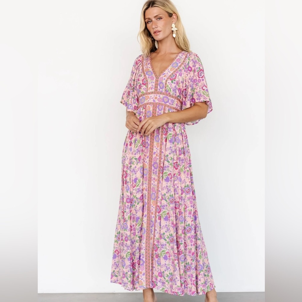 Baltic Born - the Elissa Maxi Dress - Floral Pink